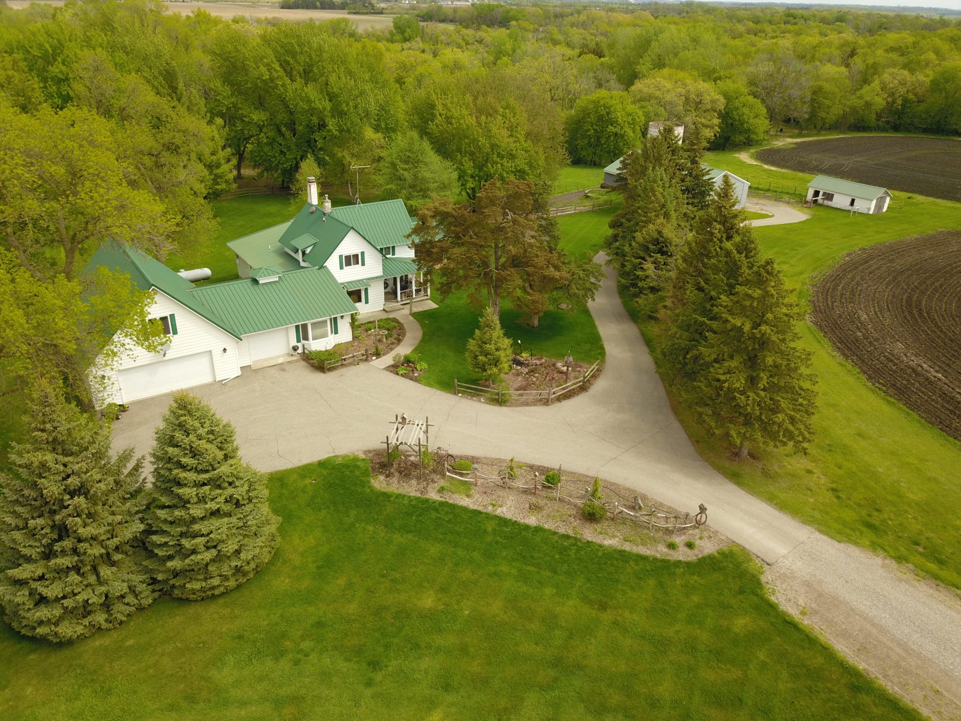 Arial View Of Farm House